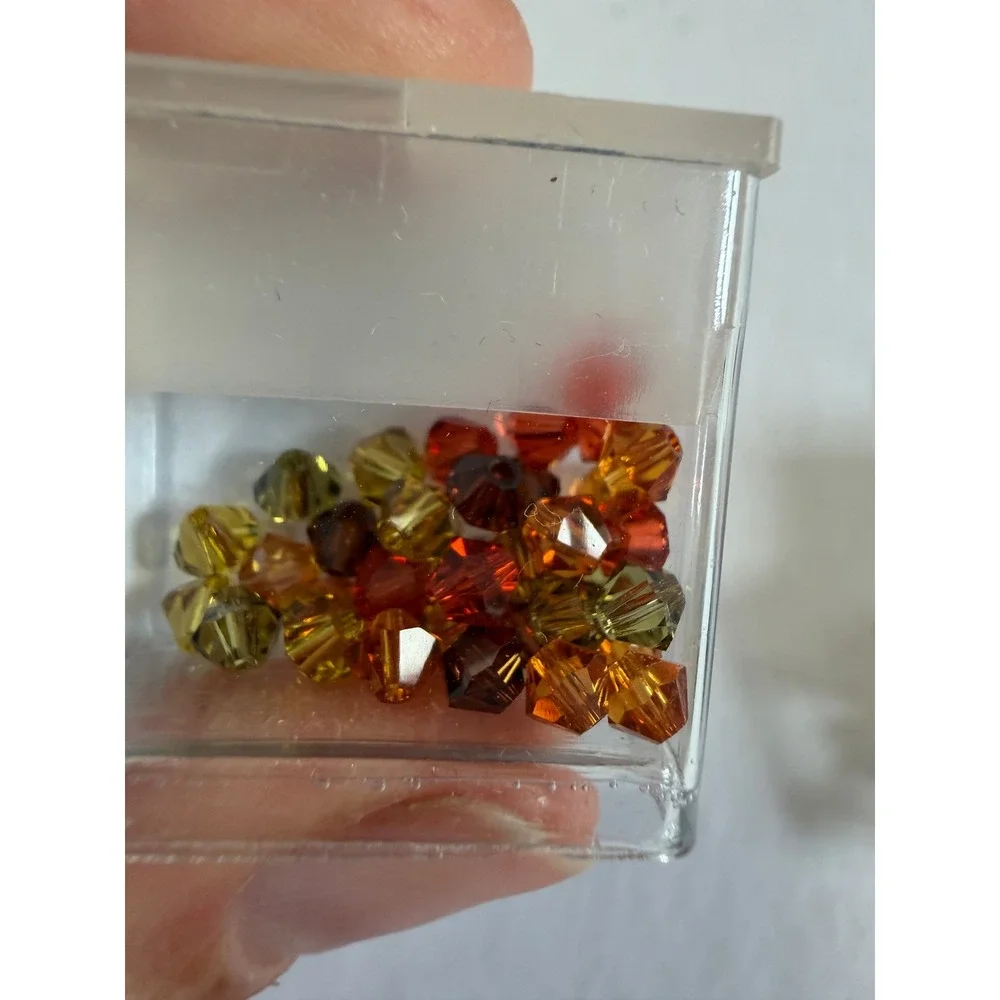 Austrian Crystal Bicone Beads 4mm Multicolor Jewelry Making Full + Partial